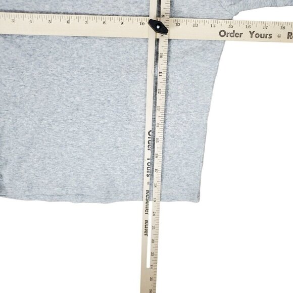 NEW Chaser Womens U Neck Long Sleeve Cropped Tee Shirt S Gray U Back Top - Picture 10 of 10